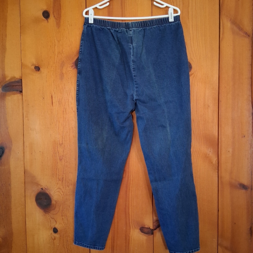 Vintage Just My Size Denim Pull On Pants - Picture 2 of 7